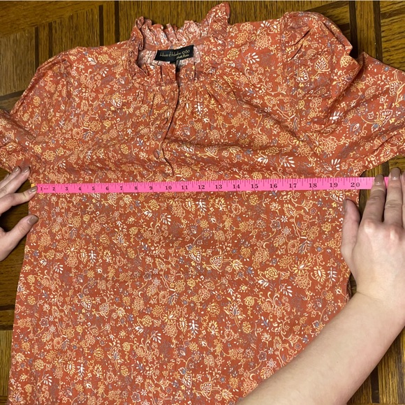 NEW Revolve House of Harlow 1960 Wallis Rust Patterned Long Sleeve Top - size XS - Picture 6 of 8